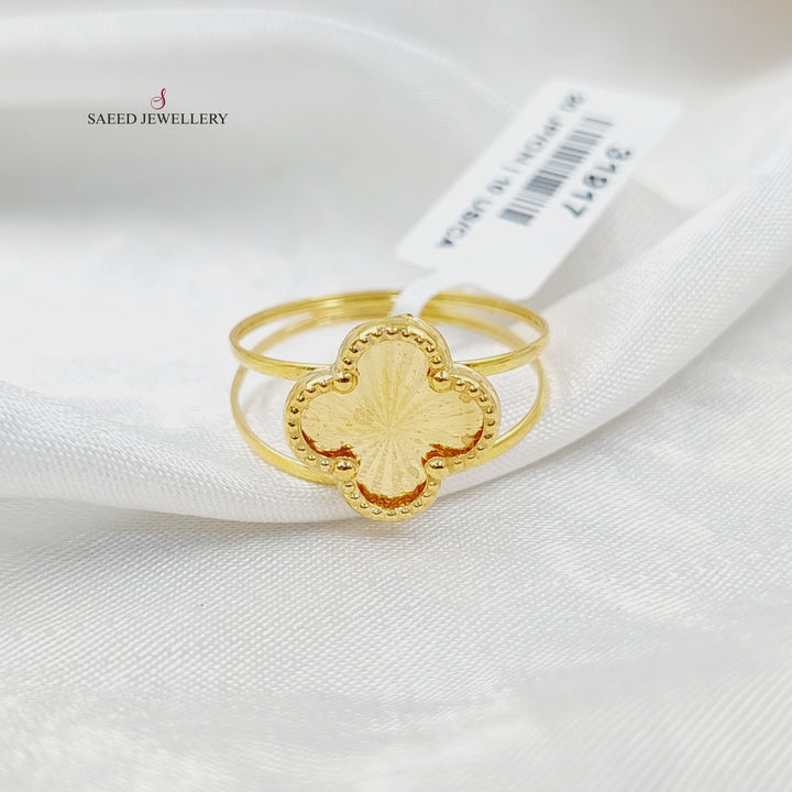 18K Gold Clover Ring by Saeed Jewelry - Image 1