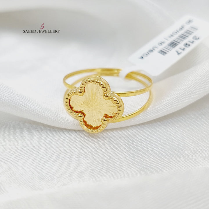 18K Gold Clover Ring by Saeed Jewelry - Image 2