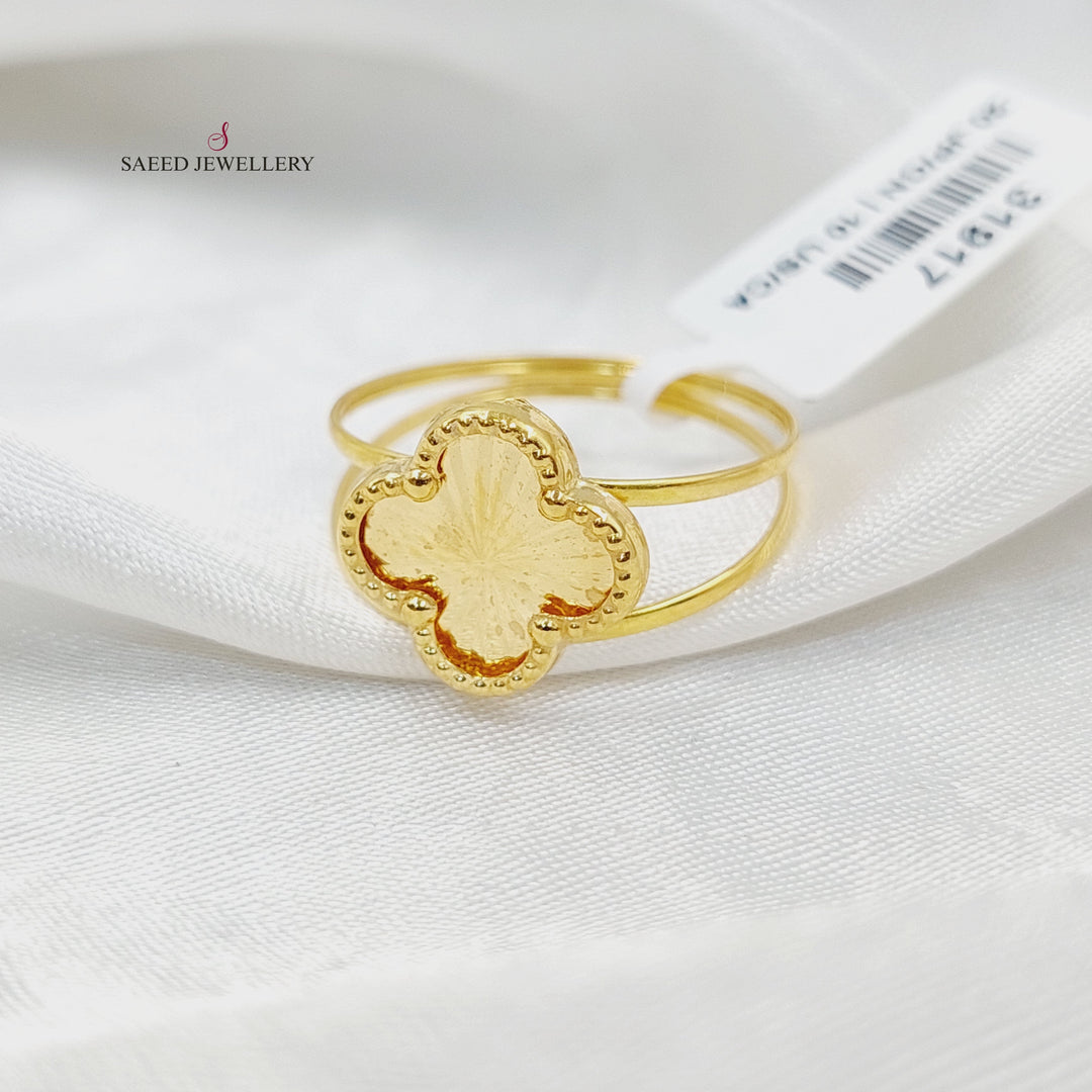 18K Gold Clover Ring by Saeed Jewelry - Image 3