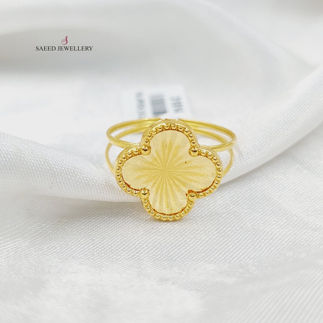 18K Gold Clover Ring by Saeed Jewelry - Image 2