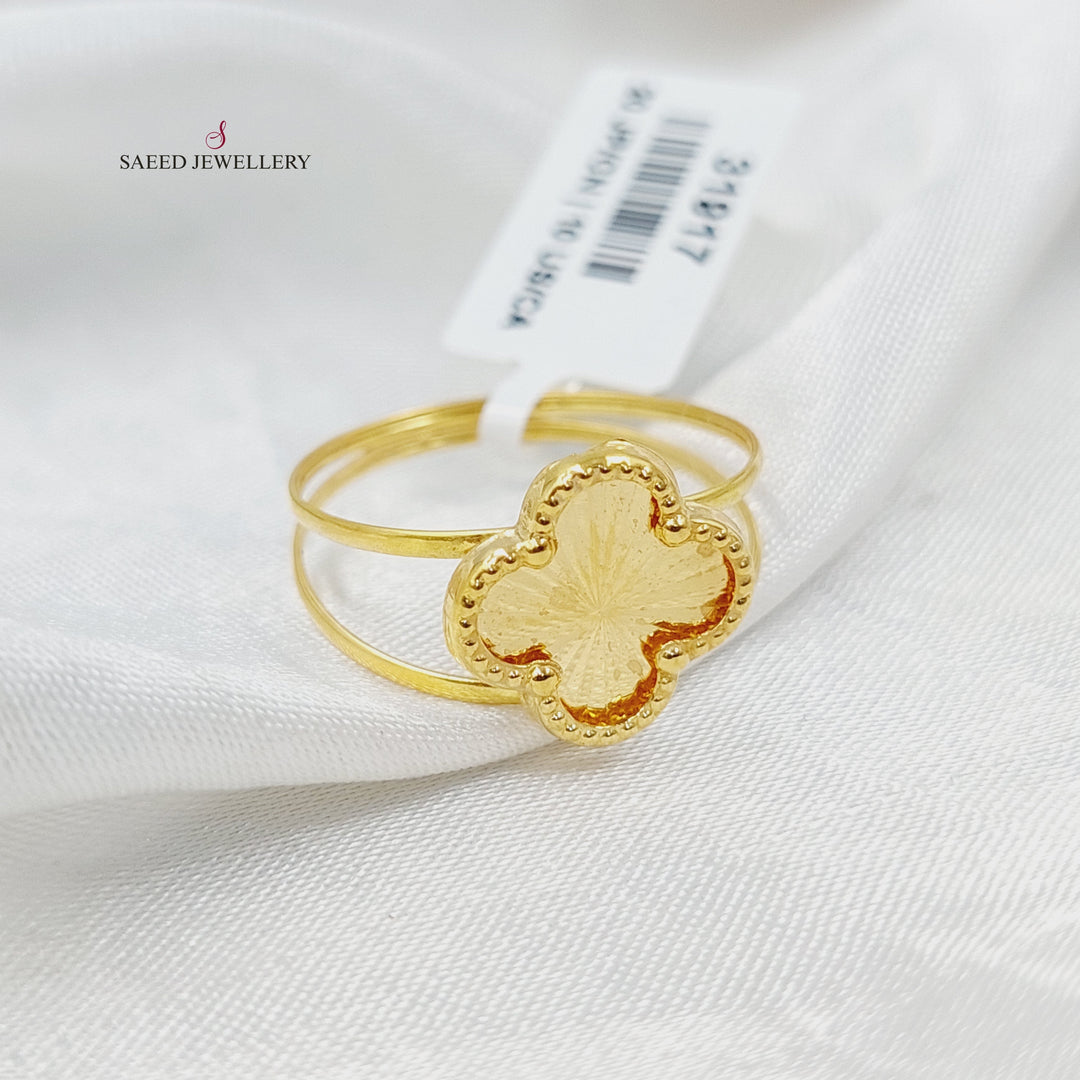 18K Gold Clover Ring by Saeed Jewelry - Image 2