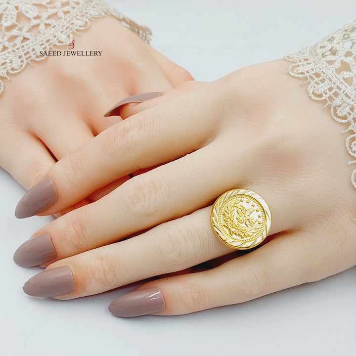 18K Gold Print Rashadi Ring by Saeed Jewelry - Image 6