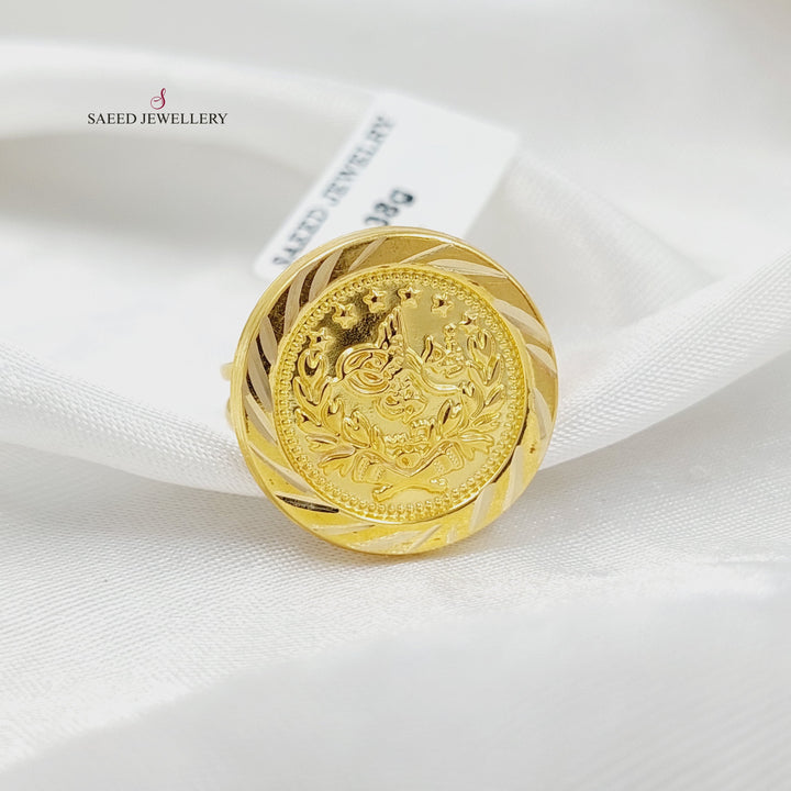 18K Gold Print Rashadi Ring by Saeed Jewelry - Image 5