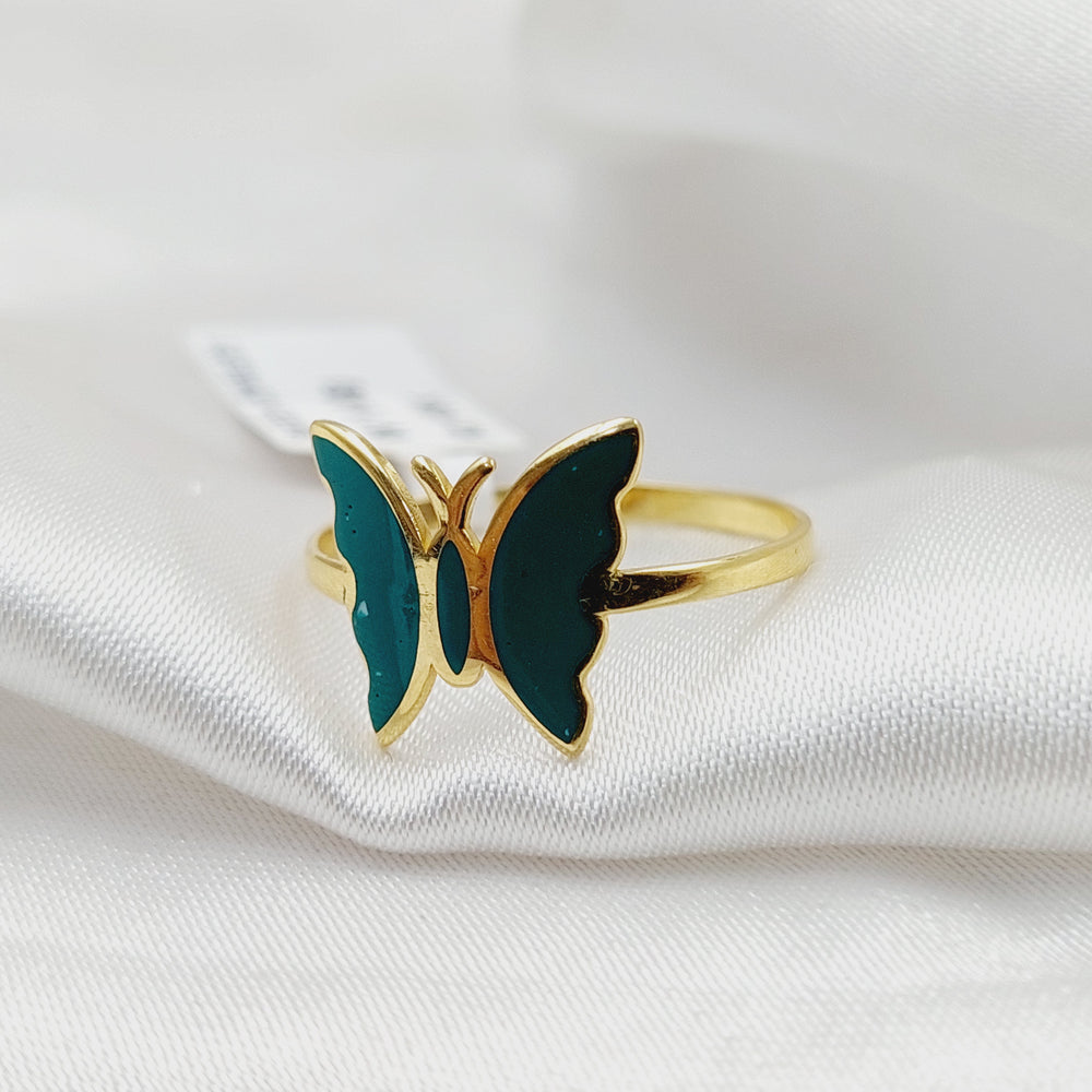 18K Gold Enameled Butterfly Ring by Saeed Jewelry - Image 2