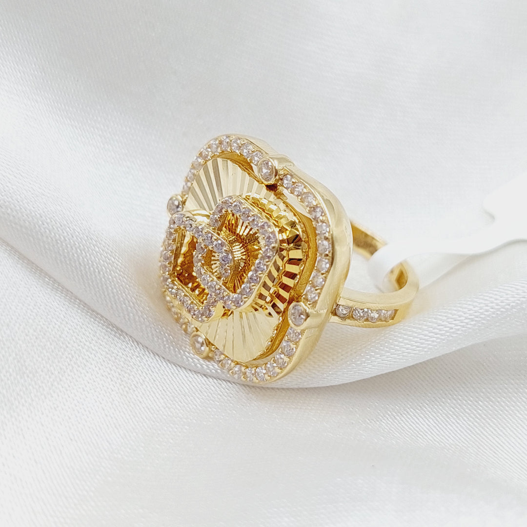 18K Gold square Ring by Saeed Jewelry - Image 1