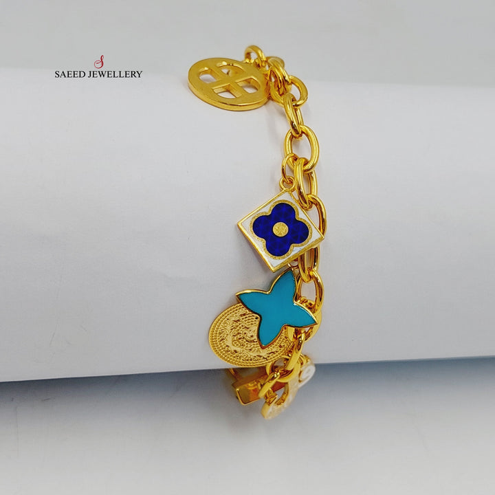 21K Gold Enameled Dandash Bracelet by Saeed Jewelry - Image 2