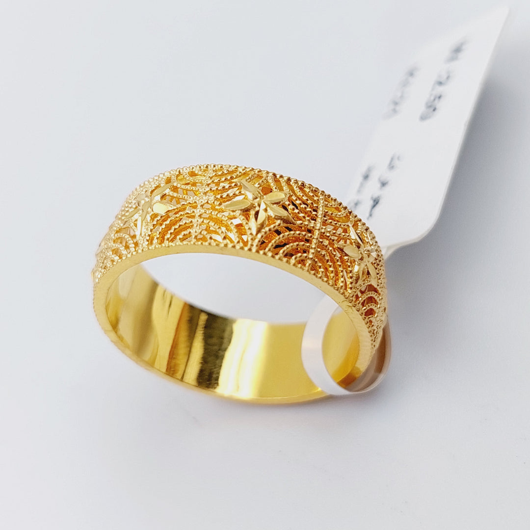 21K Gold Kuwaiti Wedding Ring by Saeed Jewelry - Image 7