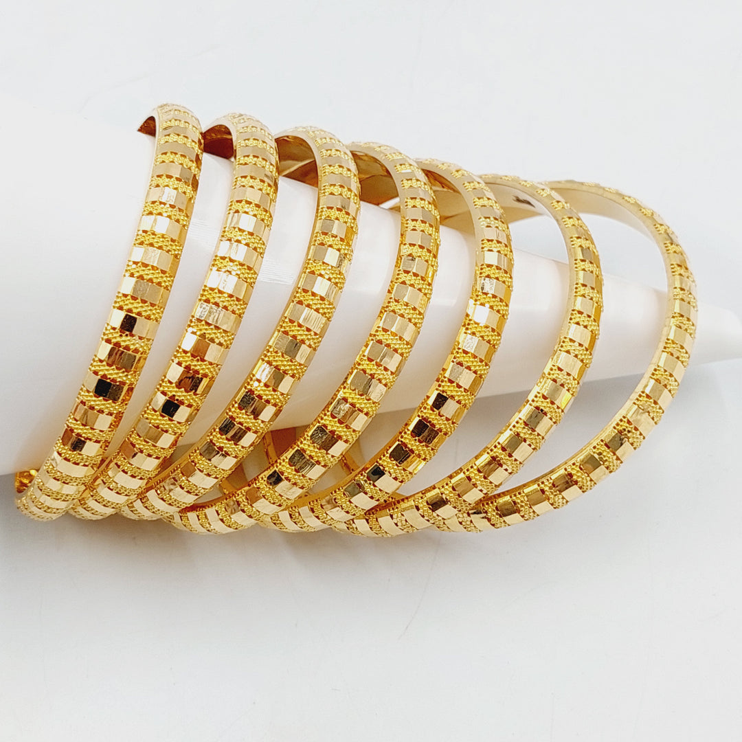 21K Gold Bahraini Bangle by Saeed Jewelry - Image 8