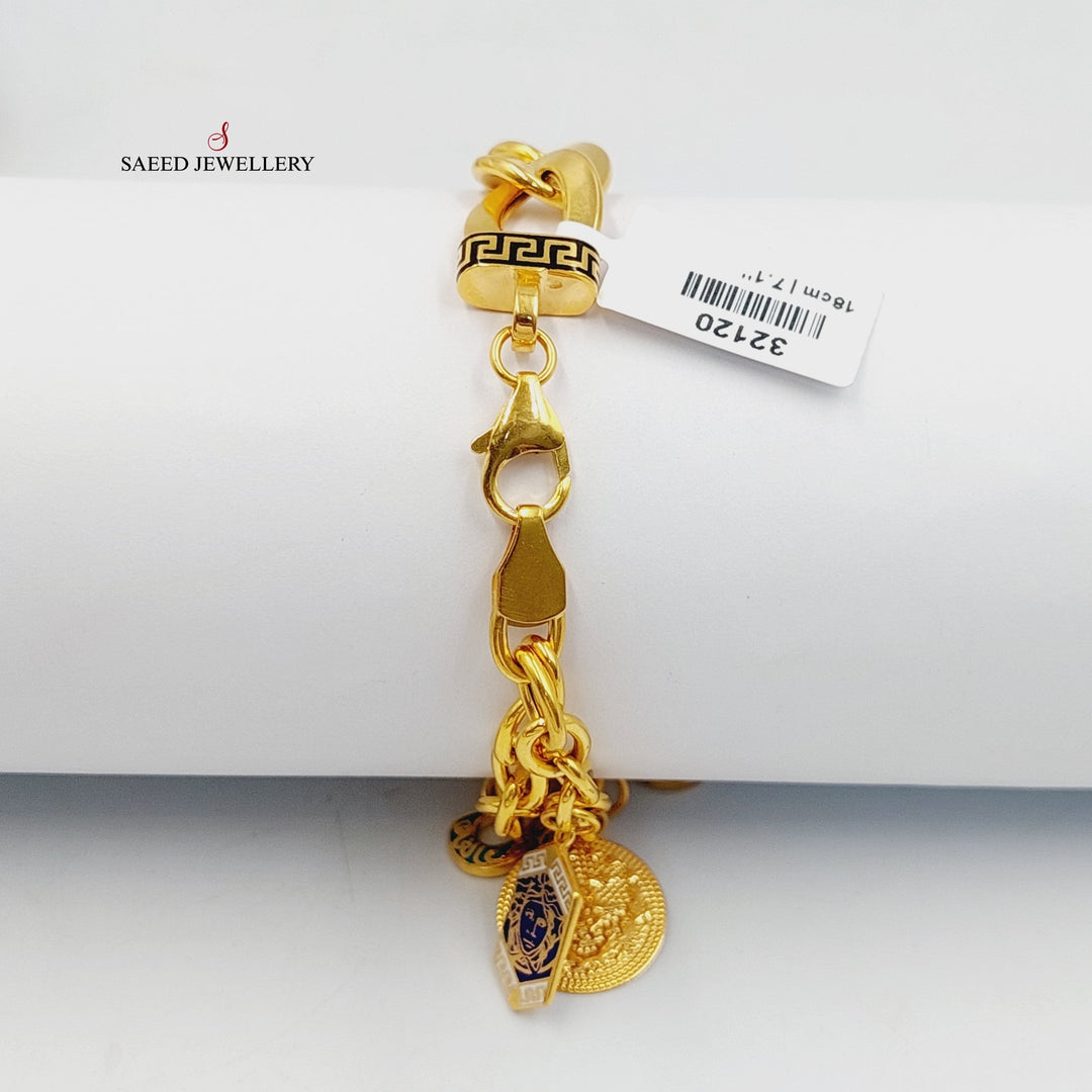 21K Gold Enameled Dandash Bracelet by Saeed Jewelry - Image 3