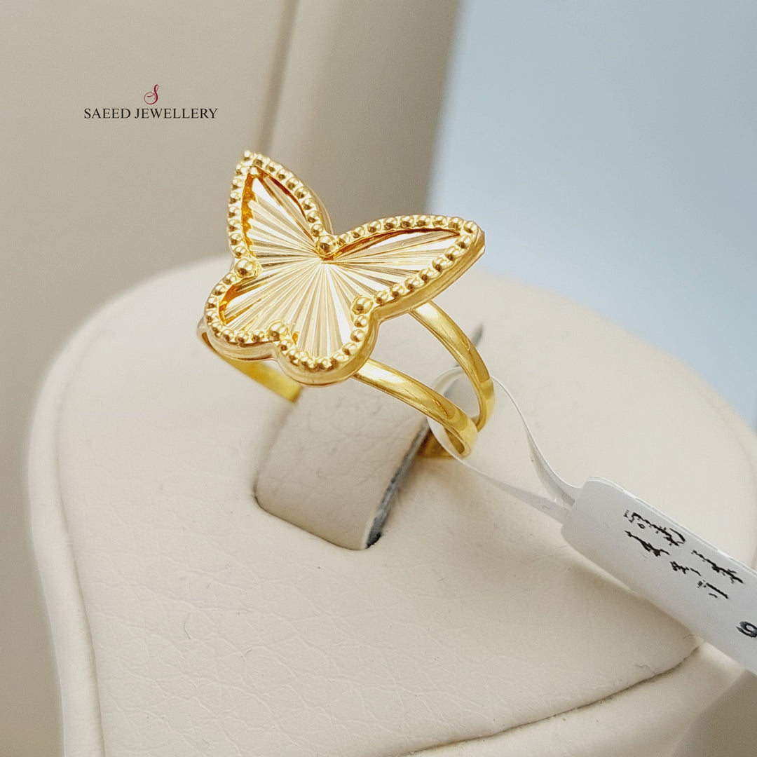 21K Gold 4 pieces butterflies set by Saeed Jewelry - Image 3