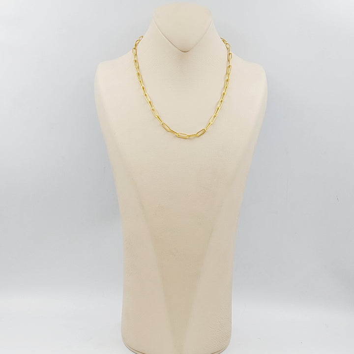 21K Gold 40cm Bold Paperclip Chain by Saeed Jewelry - Image 6