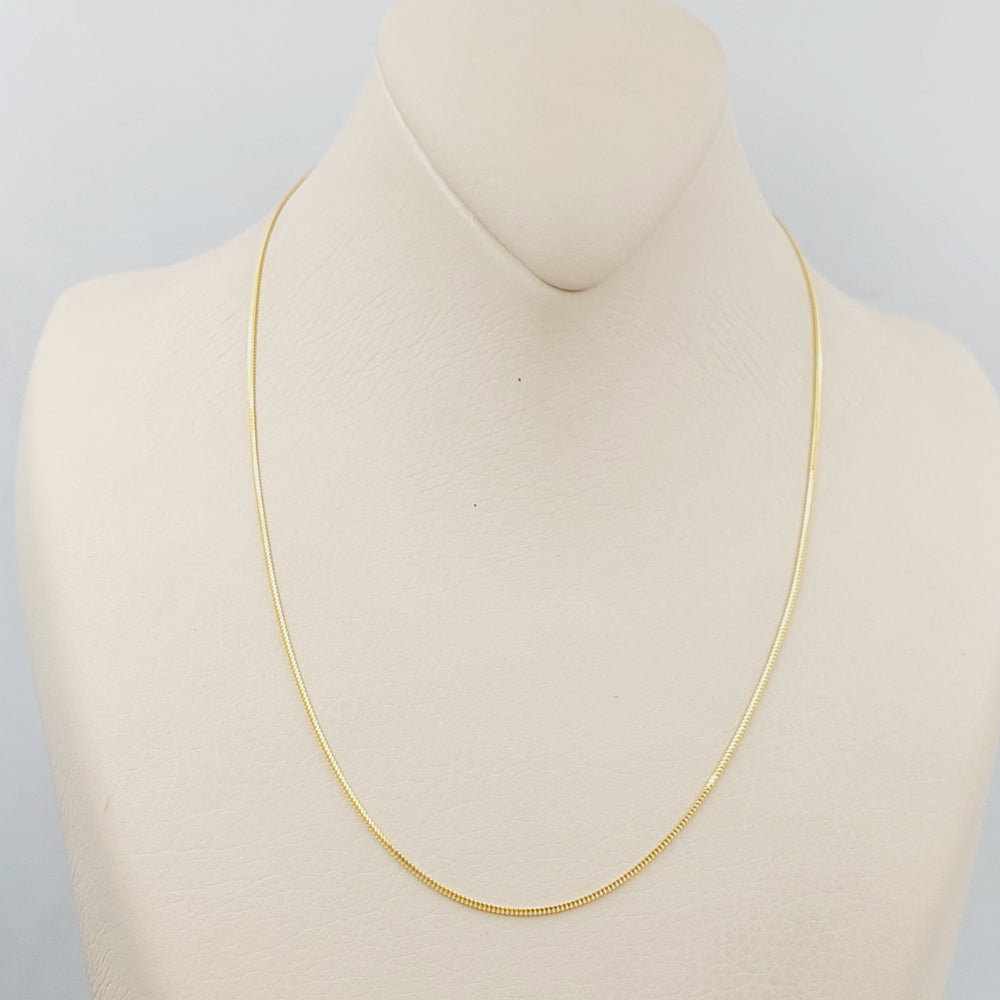 21K Gold 45cm Fansy Chain Thin by Saeed Jewelry - Image 2