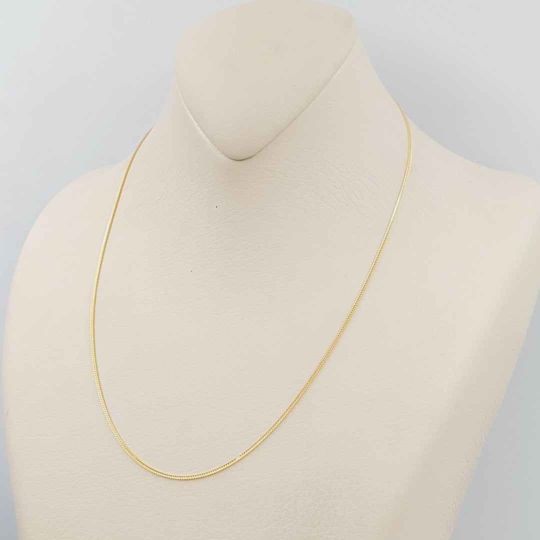 21K Gold 45cm Fansy Chain Thin by Saeed Jewelry - Image 5