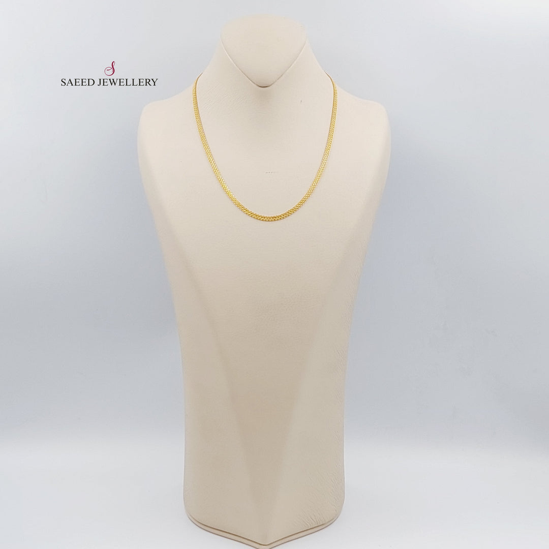 21K Gold 45cm Fansy Medium Thickness Chain by Saeed Jewelry - Image 2