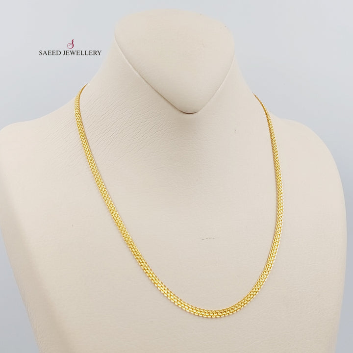 21K Gold 45cm Fansy Medium Thickness Chain by Saeed Jewelry - Image 1