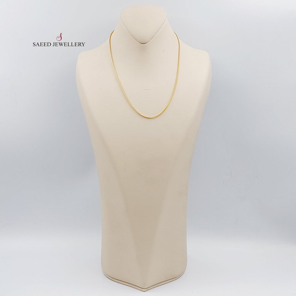 21K Gold 45cm Fansy Thin Chain by Saeed Jewelry - Image 2