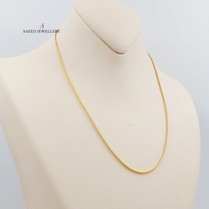 21K Gold 45cm Fansy Thin Chain by Saeed Jewelry - Image 1