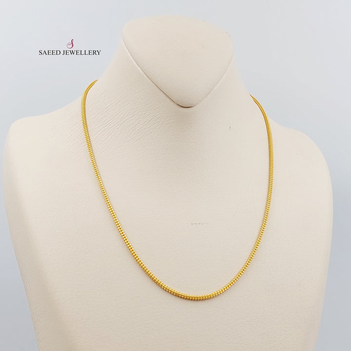 21K Gold 45cm Malaysian Medium Thickness Chain by Saeed Jewelry - Image 1