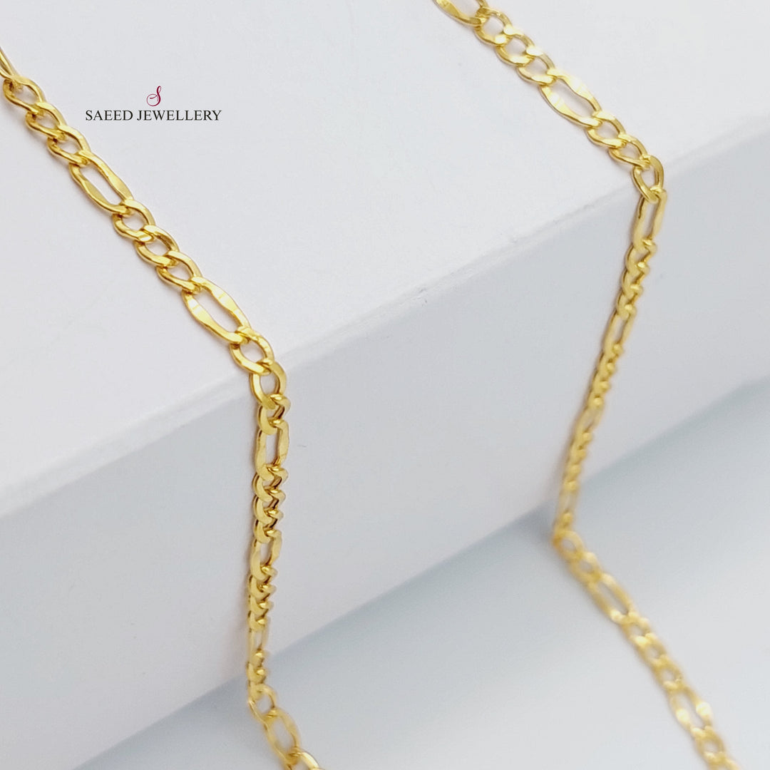 21K Gold 45cm Medium Thickness Chain by Saeed Jewelry - Image 1