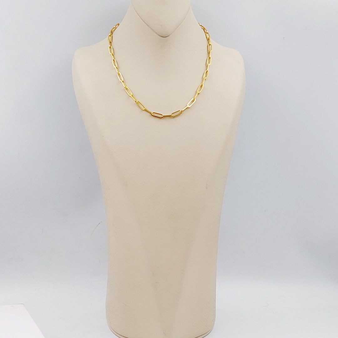 21K Gold 45cm Paperclip Bold Chain by Saeed Jewelry - Image 2