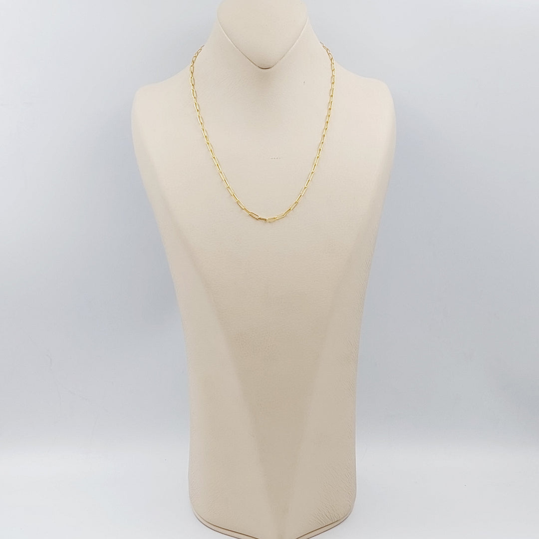 21K Gold 45cm Paperclip Chain by Saeed Jewelry - Image 5