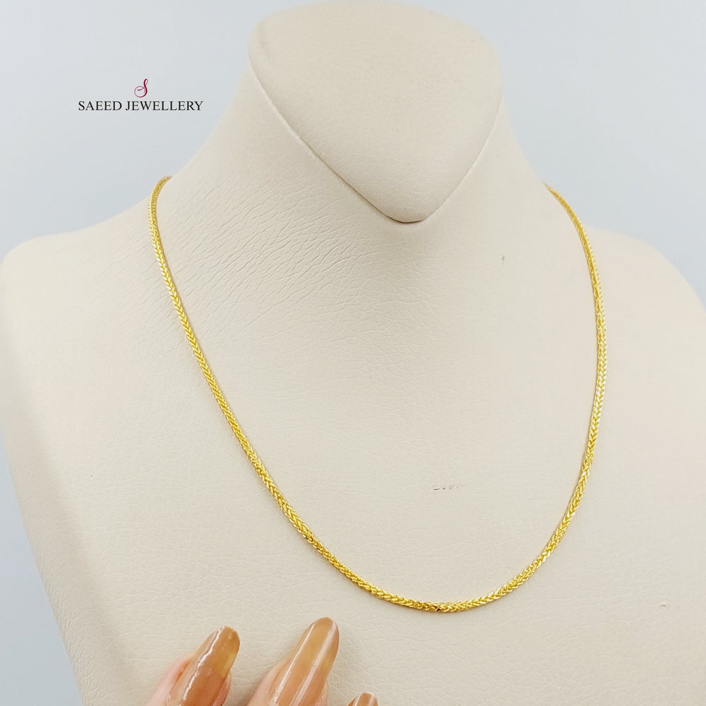 21K Gold 45cm Franco Thin Chain by Saeed Jewelry - Image 2