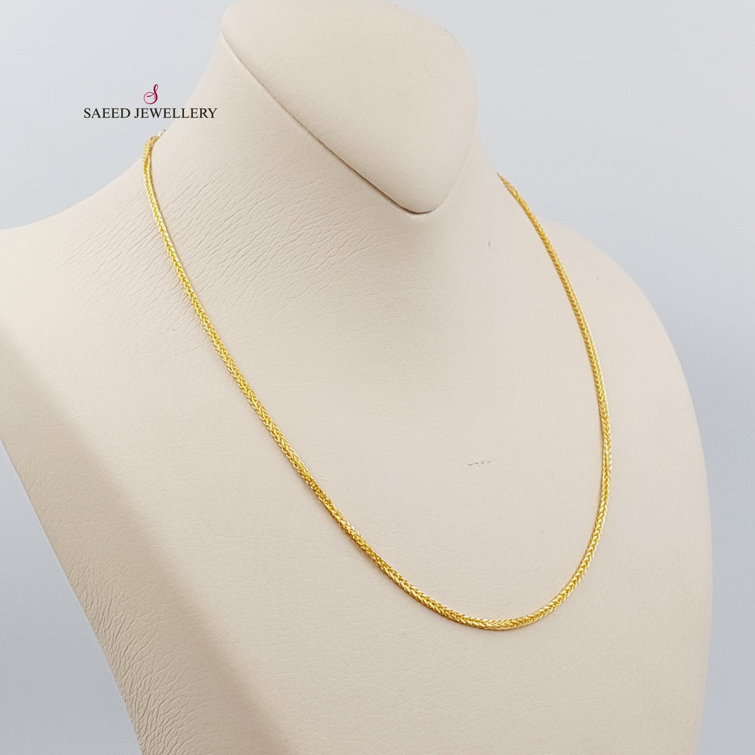 21K Gold 45cm Franco Thin Chain by Saeed Jewelry - Image 1