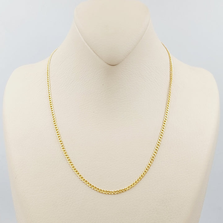 21K Gold 45cm Thin Chain by Saeed Jewelry - Image 1