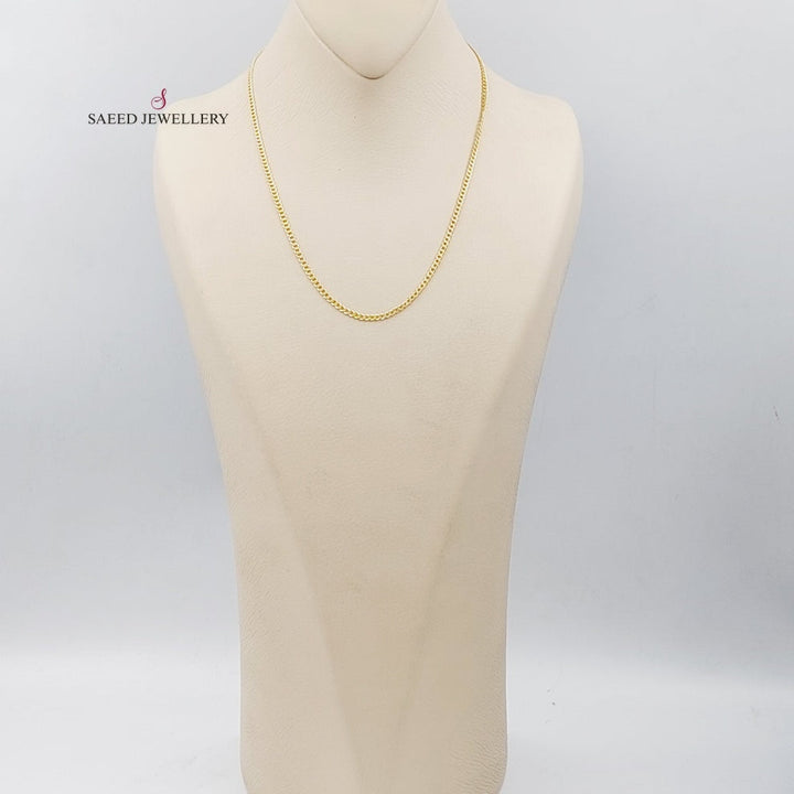 21K Gold 45cm Zarad Chain by Saeed Jewelry - Image 4