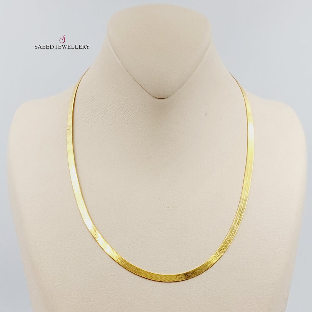 21K Gold 45cm wide Chain by Saeed Jewelry - Image 2