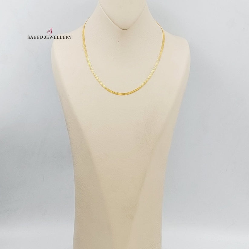 21K Gold 45cm wide Chain by Saeed Jewelry - Image 8