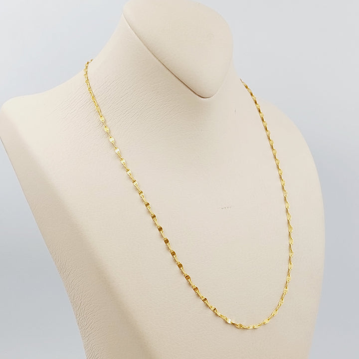 21K Gold 50cm Blade Chain by Saeed Jewelry - Image 1