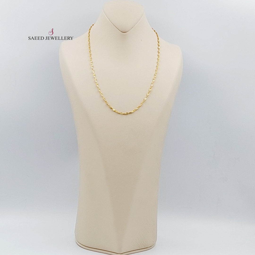 21K Gold 50cm Blade Chain by Saeed Jewelry - Image 2