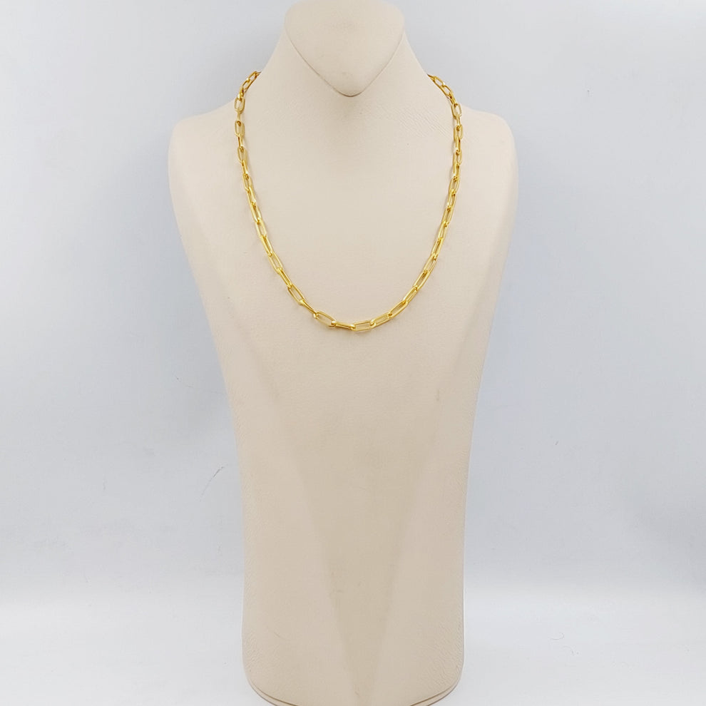 21K Gold 50cm Bold Paperclip Chain by Saeed Jewelry - Image 3