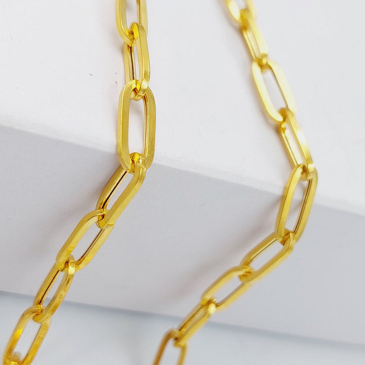 21K Gold 50cm Bold Paperclip Chain by Saeed Jewelry - Image 4