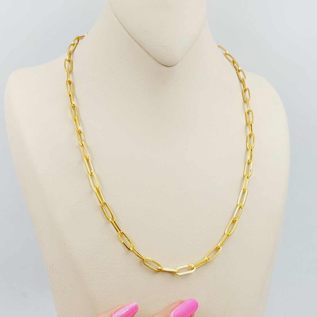 21K Gold 50cm Paperclip Chain Bold by Saeed Jewelry - Image 1