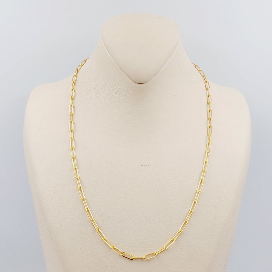 21K Gold 50cm Paperclip Medium Thickness Chain by Saeed Jewelry - Image 1