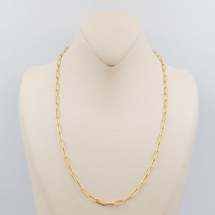 21K Gold 50cm Paperclip Medium Thickness Chain by Saeed Jewelry - Image 1