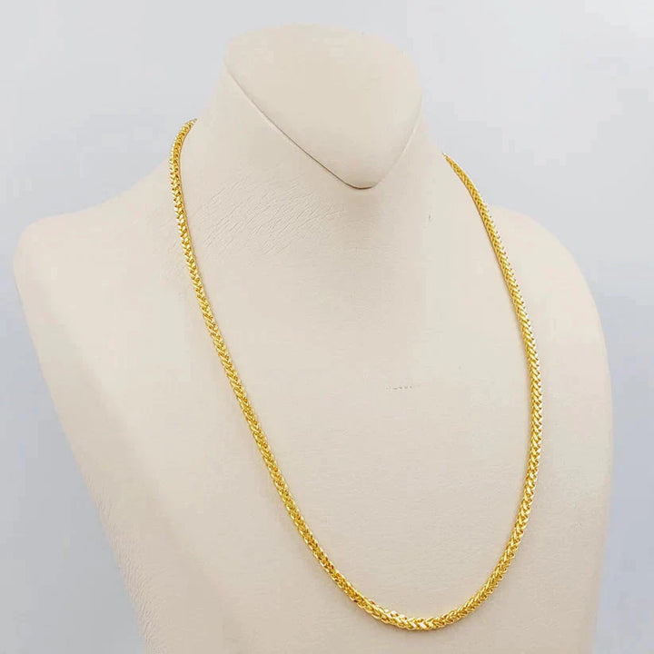 21K Gold 50cm Franco Medium Thickness Chain by Saeed Jewelry - Image 2