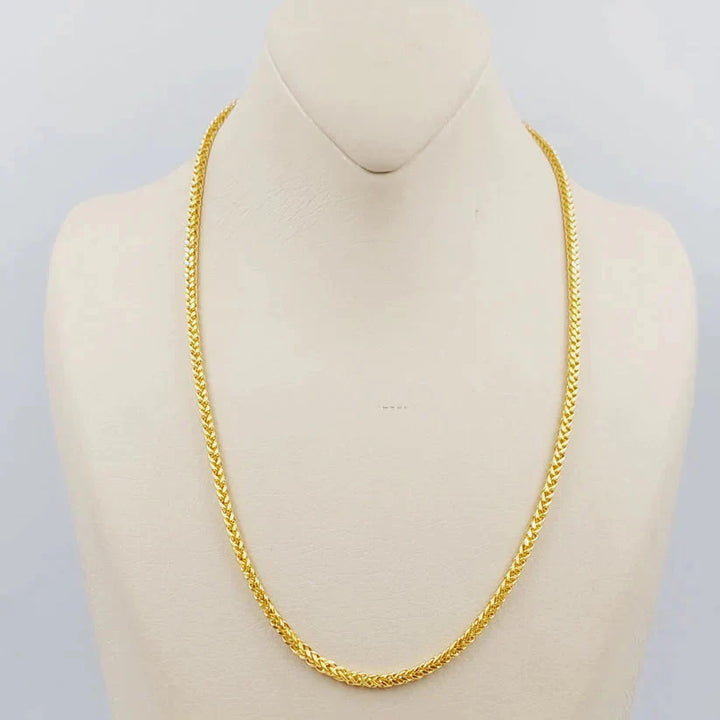 21K Gold 50cm Franco Medium Thickness Chain by Saeed Jewelry - Image 3