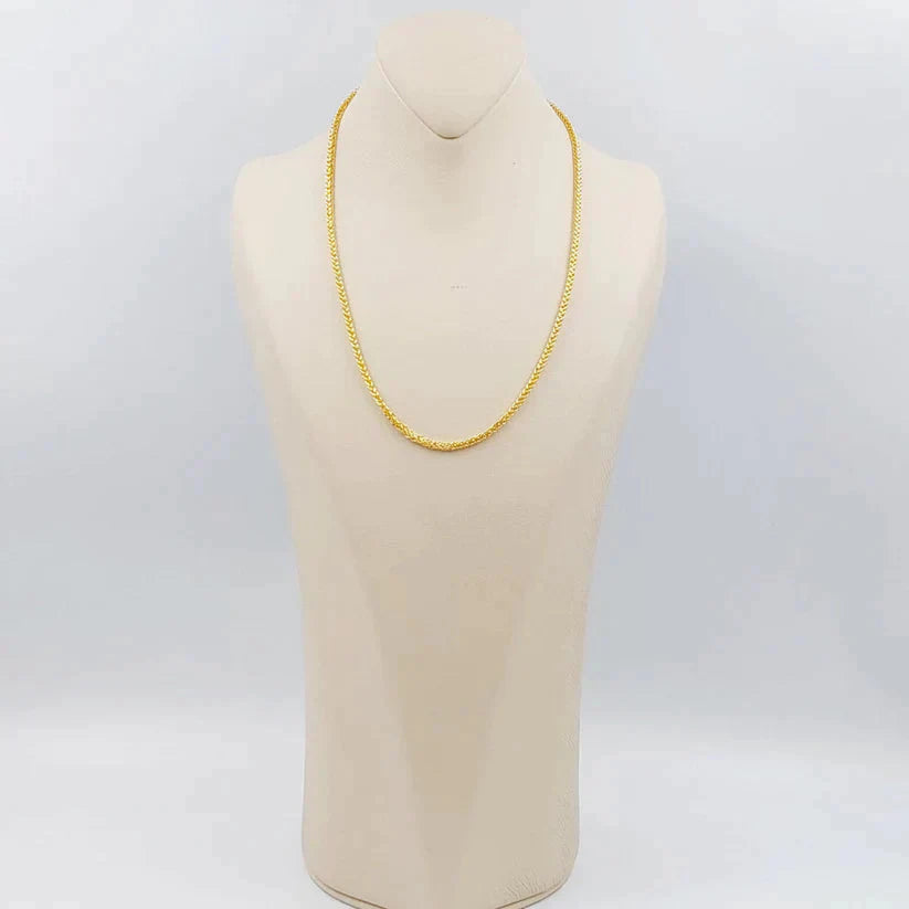 21K Gold 50cm Franco Medium Thickness Chain by Saeed Jewelry - Image 1