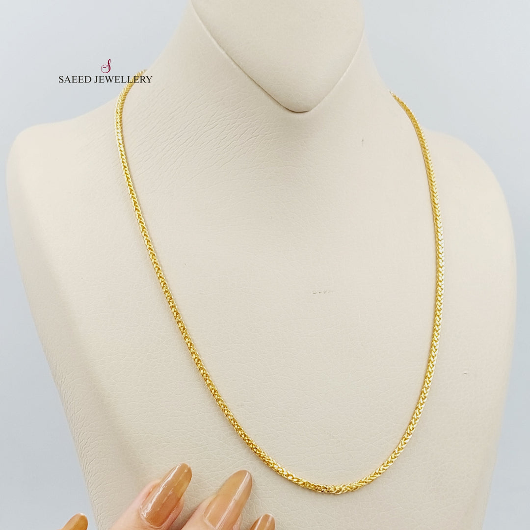 21K Gold 50cm Franco Thin Chain by Saeed Jewelry - Image 1