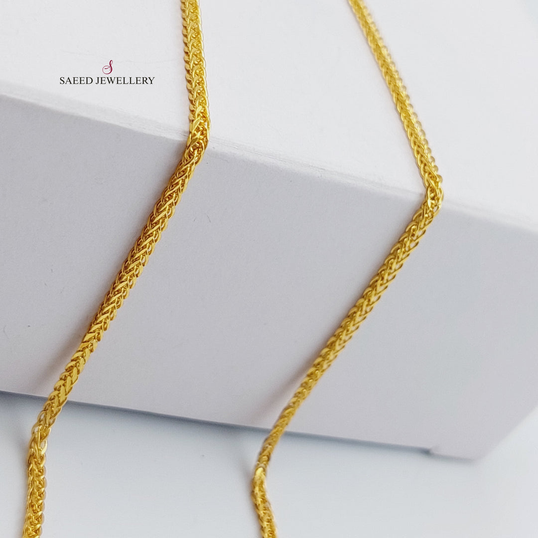 21K Gold 50cm Franco Thin Chain by Saeed Jewelry - Image 1