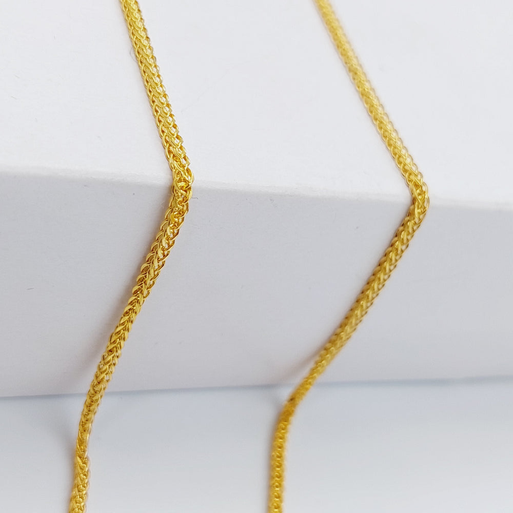 21K Gold 50cm Franco Thin Chain by Saeed Jewelry - Image 2