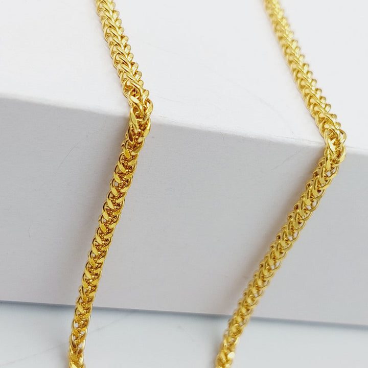 21K Gold 50cm Franco Thin Chain by Saeed Jewelry - Image 3