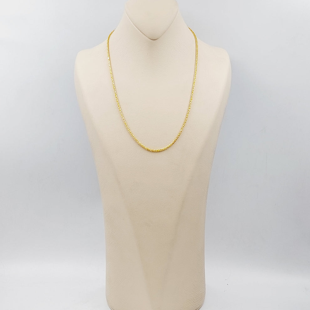 21K Gold 50cm Franco Thin Chain by Saeed Jewelry - Image 8