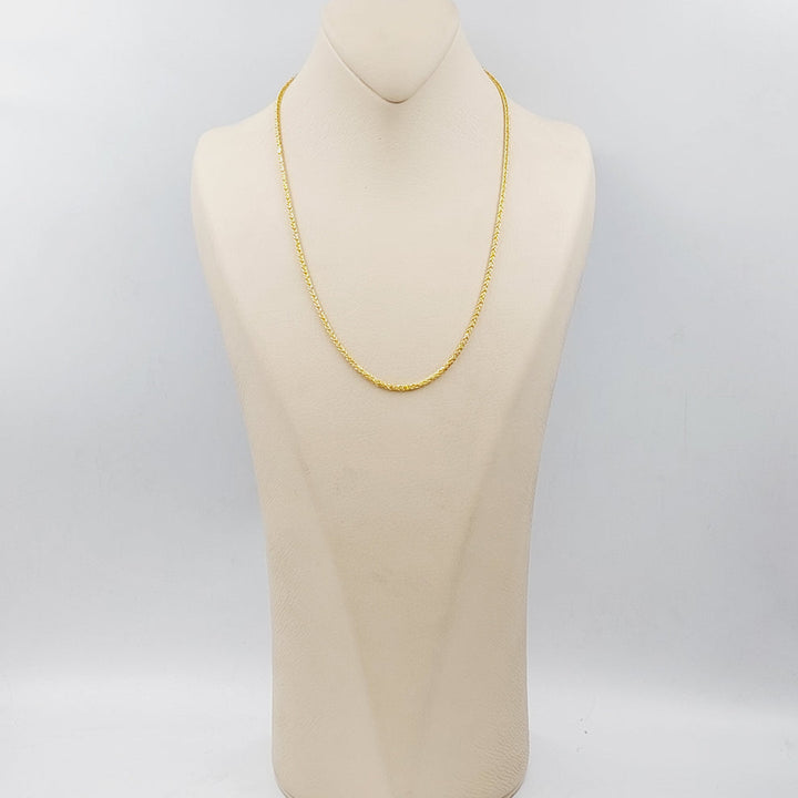 21K Gold 50cm Franco Thin Chain by Saeed Jewelry - Image 8