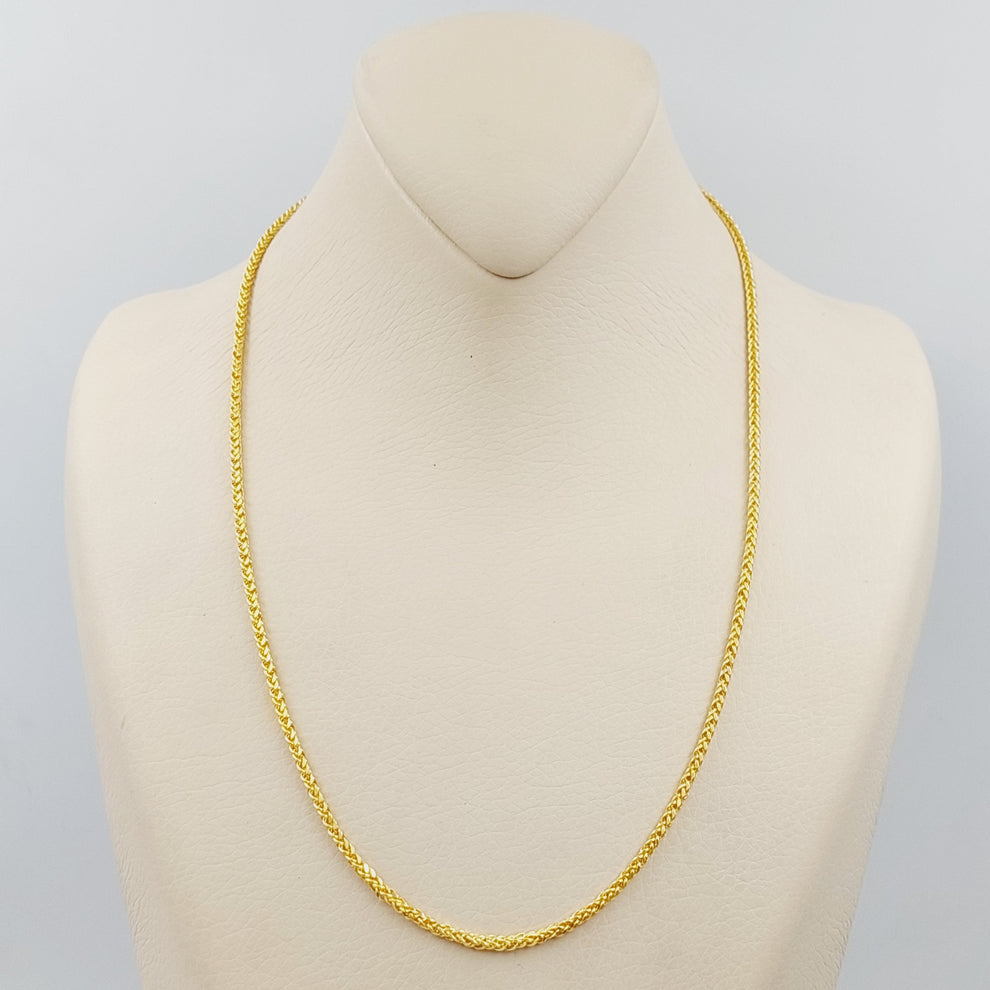 21K Gold 50cm Franco Thin Chain by Saeed Jewelry - Image 1