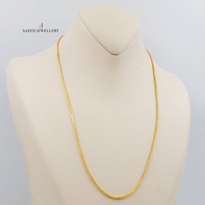 21K Gold 50cm Franco Thin Chain by Saeed Jewelry - Image 1