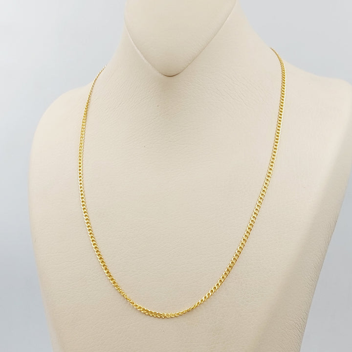 21K Gold 50cm Thin Chain by Saeed Jewelry - Image 4